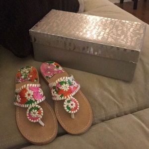 Jack Rogers floral print sandal size 7